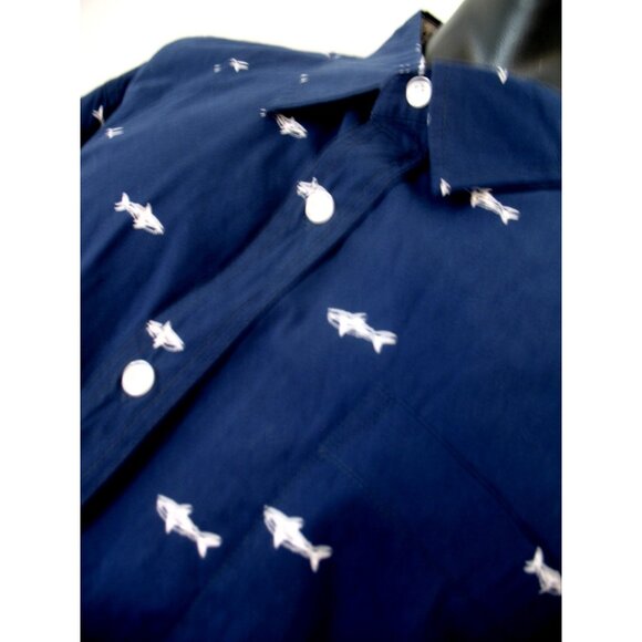 PaperDenim&Cloth Fishing Shirt Men's 4XL Blue Short SL Button Down - Picture 11 of 16